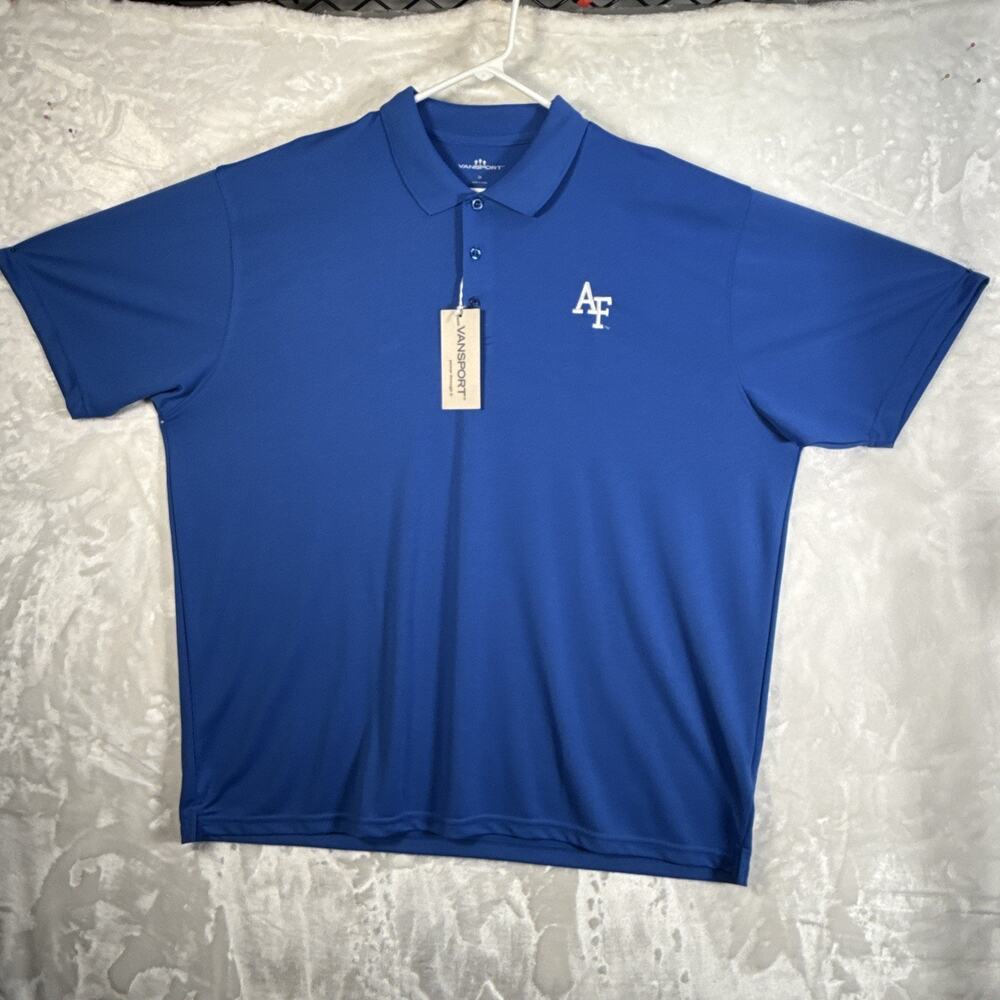 Men's Royal Air Force Falcons Sz 2XL Vansport Omega Tech Polo